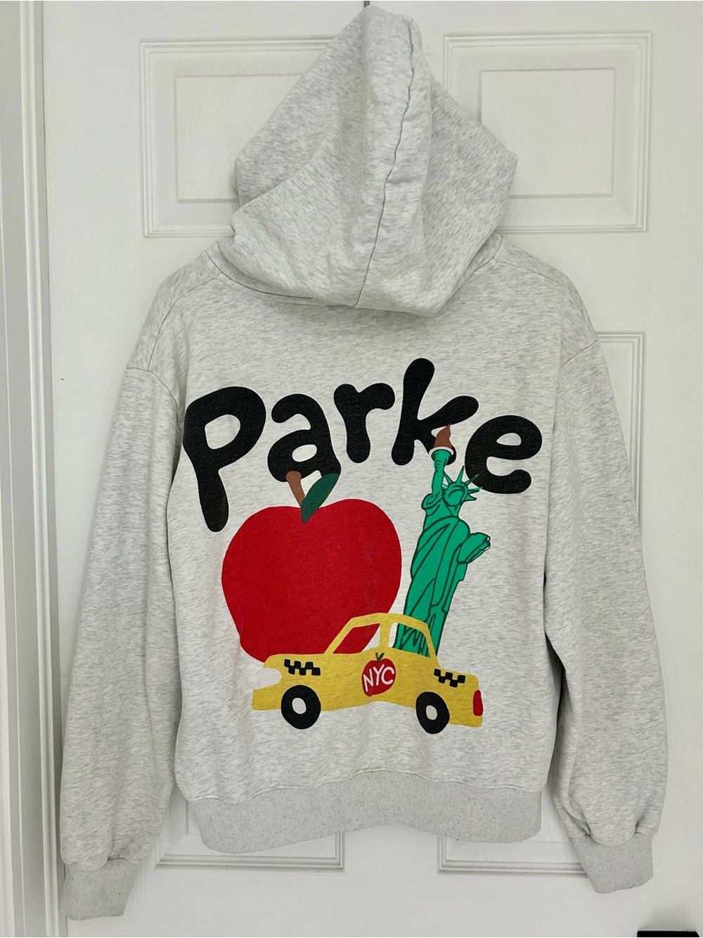 Parke Woman’s Small/Medium Limited Edition NYC Light Gray Pullover Hoodie